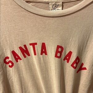 Oat Collection Women's Long Sleeve Tee - Cream with Red Print